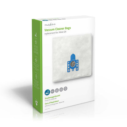 Nedis Vacuum Cleaner Bag | 4 pcs | Synthetic | Most sold for: Miele | White