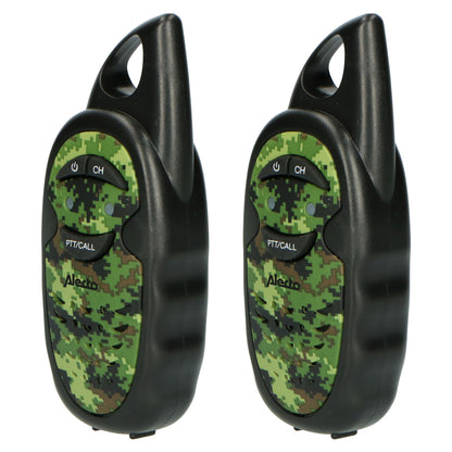 Alecto Walkie-Talkie Set | 2 Handsets | Up to 3 km | Frequency channels: 3 | PTT | up to 3 Hours | Camouflage