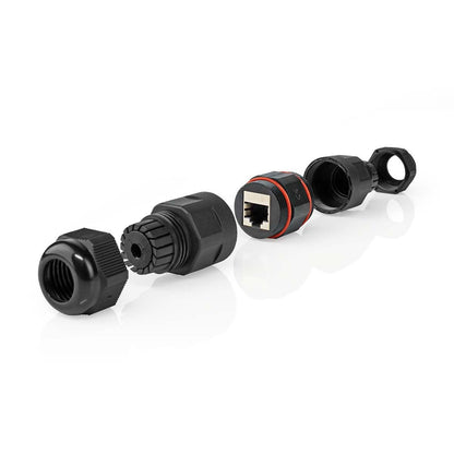 Nedis Network Coupler | Outdoor | CAT6 | Shielded | RJ45 Female | RJ45 Female | Straight | PVC | Box