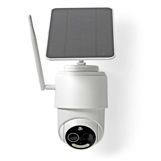 Nedis SmartLife Outdoor Camera | Wi-Fi | Full HD 1080p | Pan tilt | IP65 | Max. battery life: 5 Months | Cloud Storage (optional) / microSD (not included) | 5 V DC | With motion sensor | Night vision | White