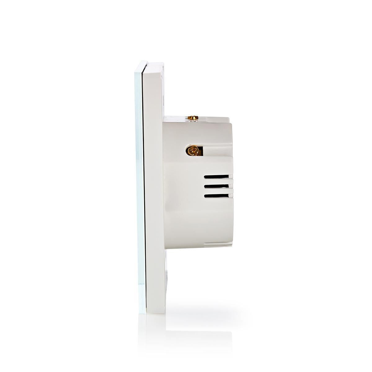 Nedis SmartLife Wall Switch | Wi-Fi | Curtain / Shutter / Sunshade | Wall Mount | 300 W | Android™ / IOS | Glass | White