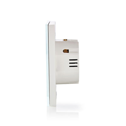 Nedis SmartLife Wall Switch | Wi-Fi | Curtain / Shutter / Sunshade | Wall Mount | 300 W | Android™ / IOS | Glass | White