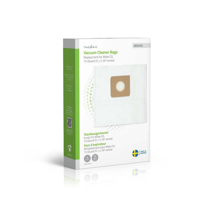 Nedis Vacuum Cleaner Bag | 4 pcs | Synthetic | Most sold for: Miele CO / Miele Guard S1 / L1 / M1 Series) | White