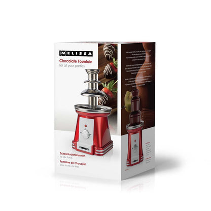 MELISSA Chocolate Fontain | 90 W | 32cm height | 3 Tiers | Red / White