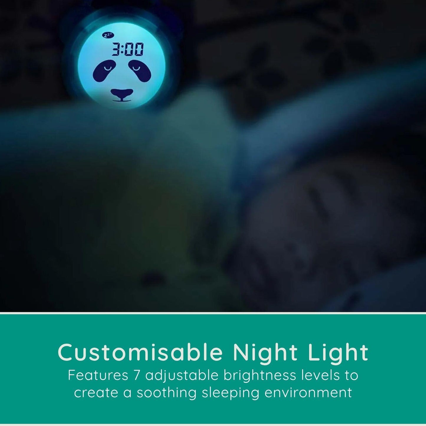 Alecto BC100PANDA | Sleep Trainer & Night Lamp Light / Alarm Clock - Panda