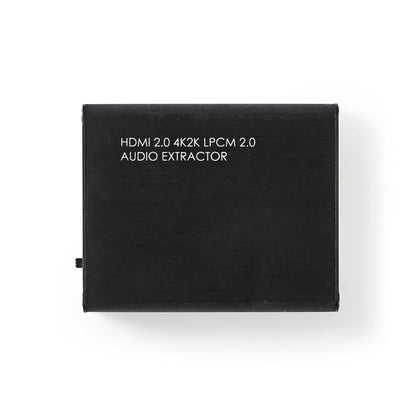 Nedis HDMI™ Extractor | HDMI™ Input | HDMI™ Output / TosLink Female / 1x 3.5 mm | Maximum resolution: 4K@60Hz | 18 Gbps | Metal | Anthracite | Gift Box