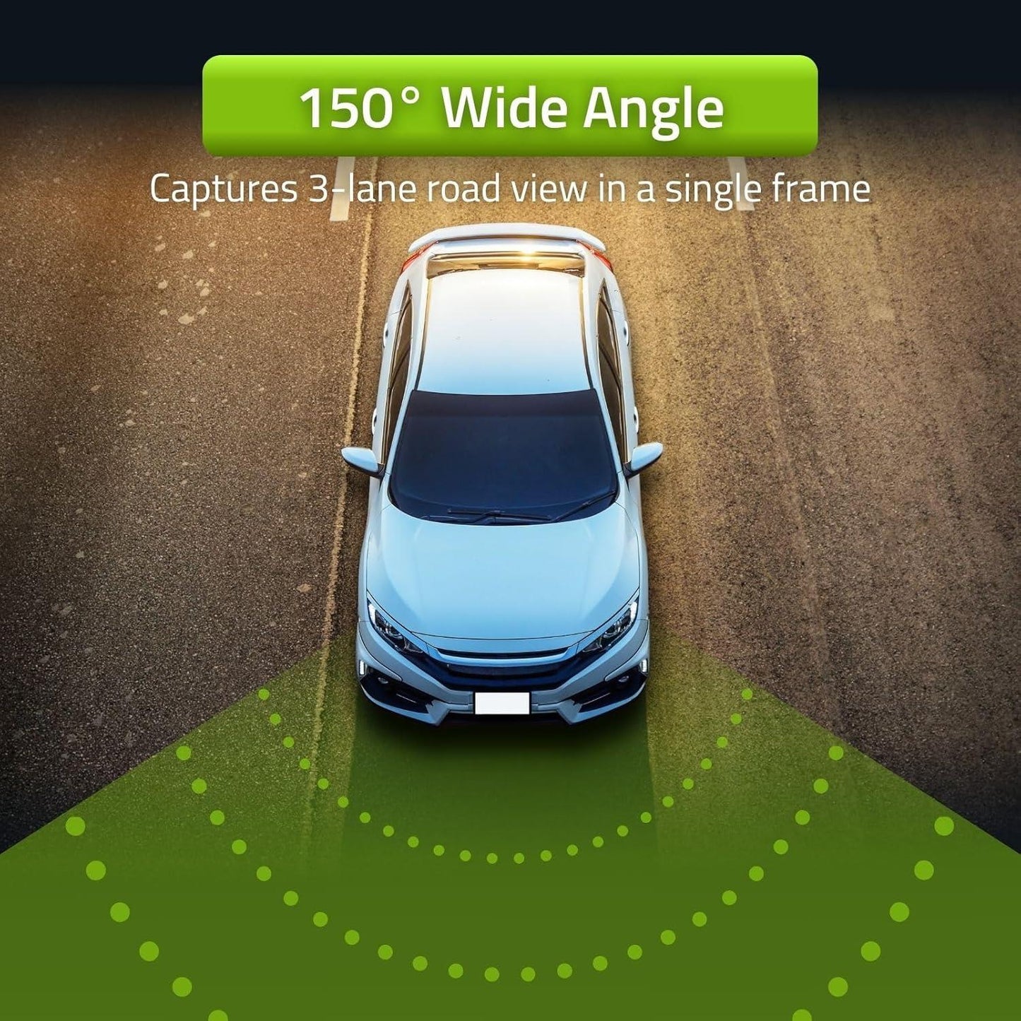 Nedis Dash Cam | 1080p@30fps | 2 MPixel | Wi-Fi | LCD | Night view | Black