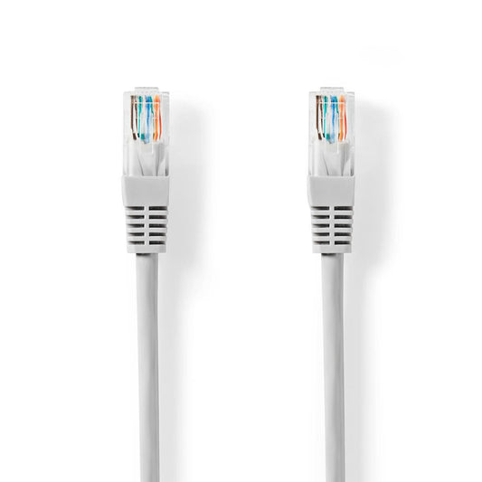 Nedis CAT5e Network Cable | U/UTP | RJ45 Male | RJ45 Male | 0.50 m | Round | PVC | Grey | Label