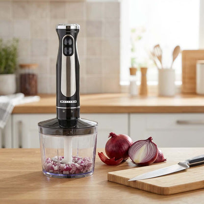 MELISSA Hand Blender 600 W | Mains Powered | Speed settings: 2-Speed Setting | Black / Silver