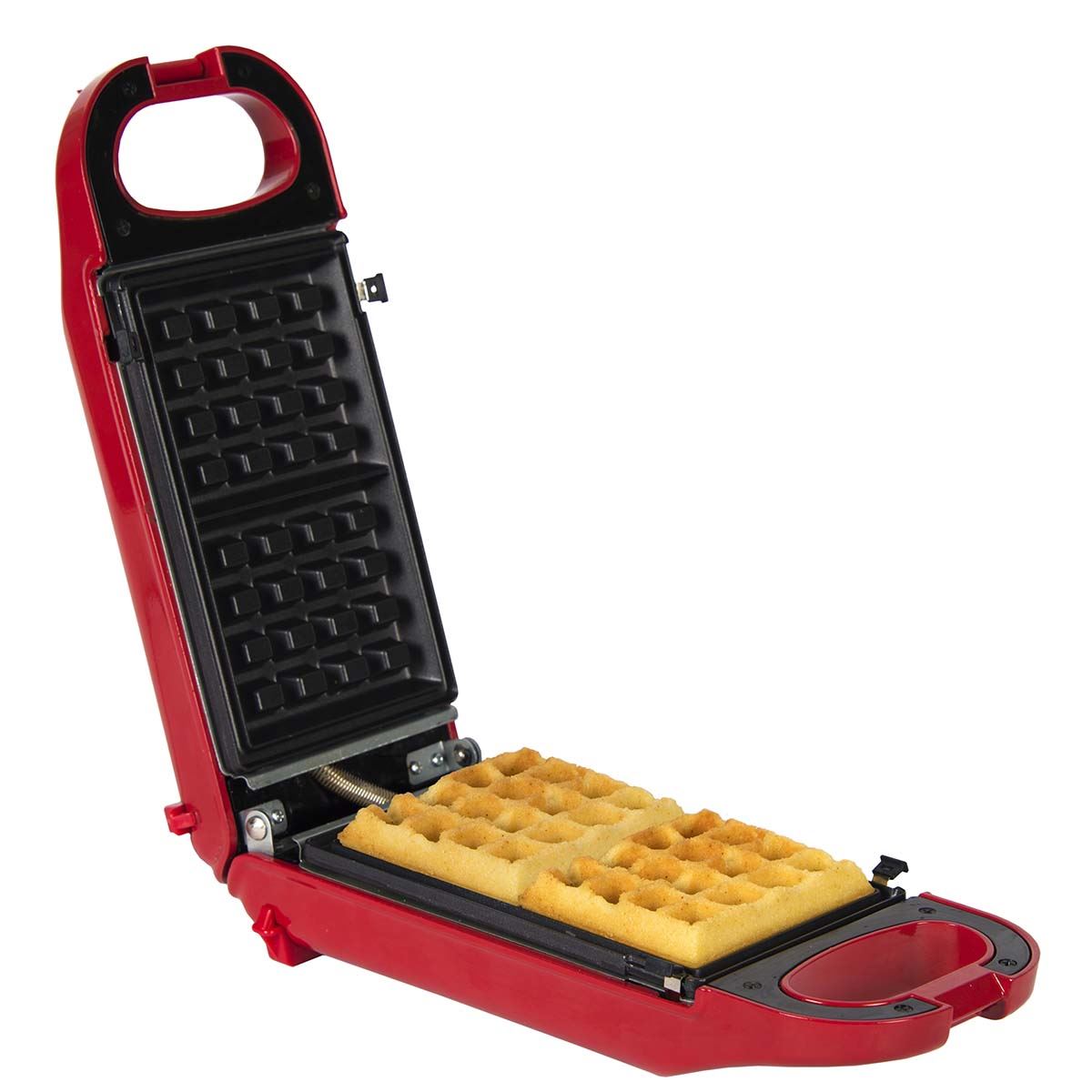 Trebs 6-in-1 Snack Maker | Waffles, Doughnuts, Cake pops, Madeleine biscuits, Waffle Bowls, Mini cakes | 700W | Red