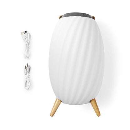 Nedis Bluetooth® Speaker with Mood Light | 6 hrs | Ambiance Design | 60 W | Mono | RGB / Warm White | IPX5 | Linkable | Grey / White