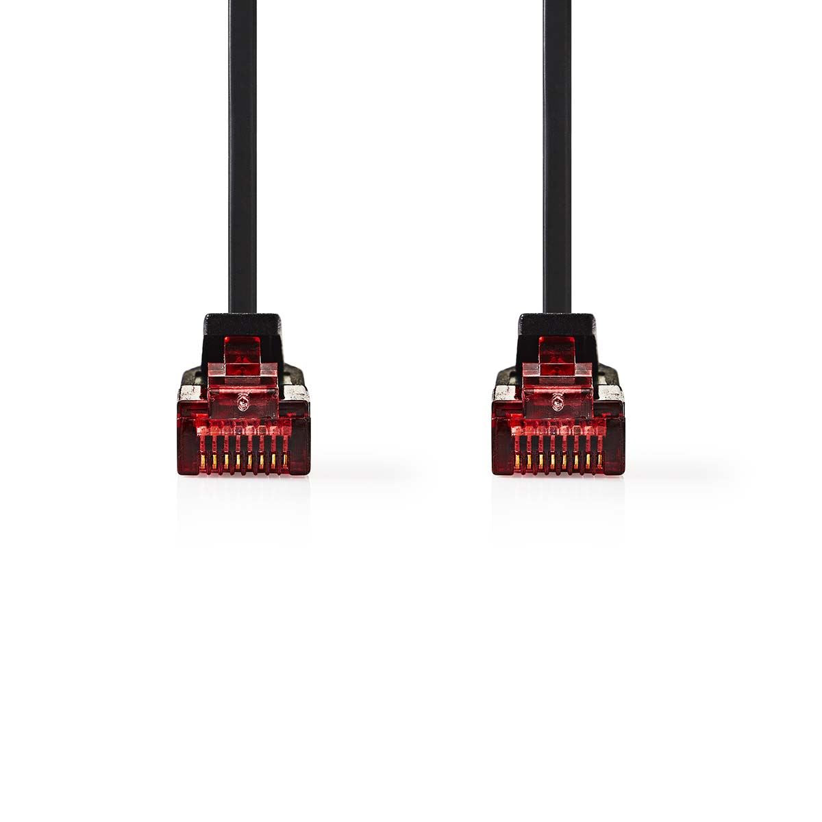 Nedis CAT6 Network Cable | RJ45 Male | RJ45 Male | U/UTP | 2.00 m | Snagless | Flat | PVC | Black | Label