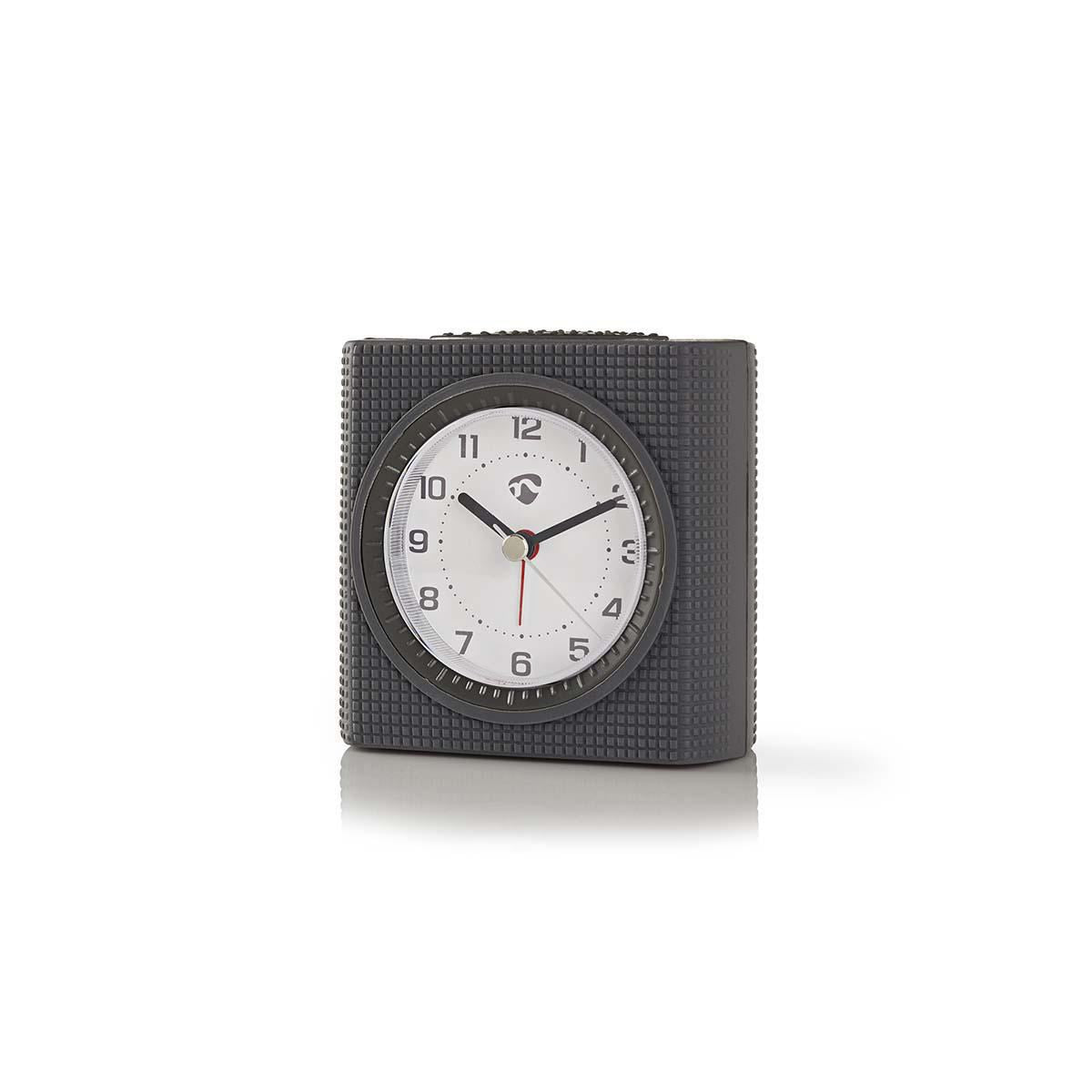Nedis Analogue Desk Alarm Clock | Snooze function | Backlight | Grey / White