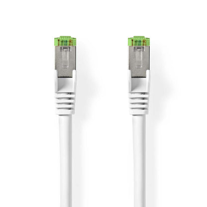 Nedis Cat 8.1 Network Cable | S/FTP | RJ45 Male | RJ45 Male | 1.00 m | Round | LSZH | White | Label
