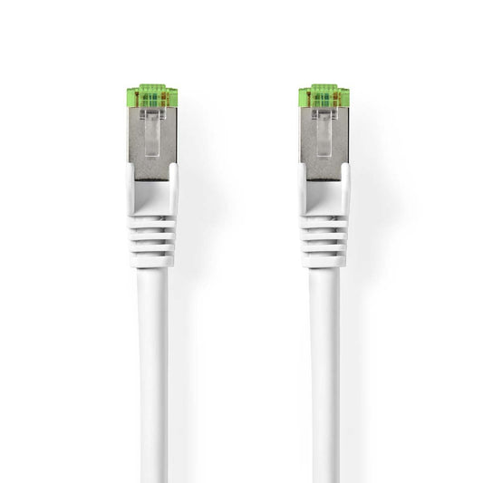 Nedis Cat 8.1 Network Cable | S/FTP | RJ45 Male | RJ45 Male | 1.00 m | Round | LSZH | White | Label