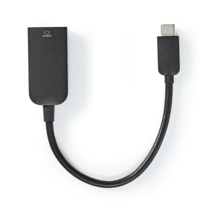 Nedis USB-C™ Adapter | USB 3.2 Gen 1 | USB-C™ Male | HDMI™ Output | 4K@60Hz | 0.20 m | Round | Nickel Plated | PVC | Black | Box