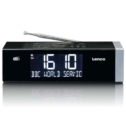 Lenco CR-640BK | DAB+ FM Clock Radio | USB | Bluetooth® Speaker | Black