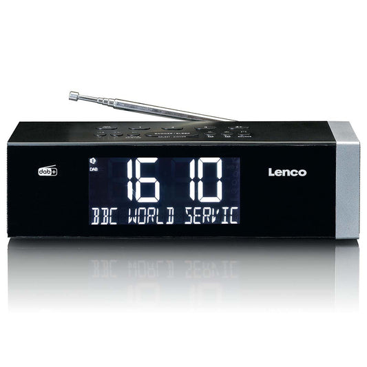 Lenco CR-640BK | DAB+ FM Clock Radio | USB | Bluetooth® Speaker | Black
