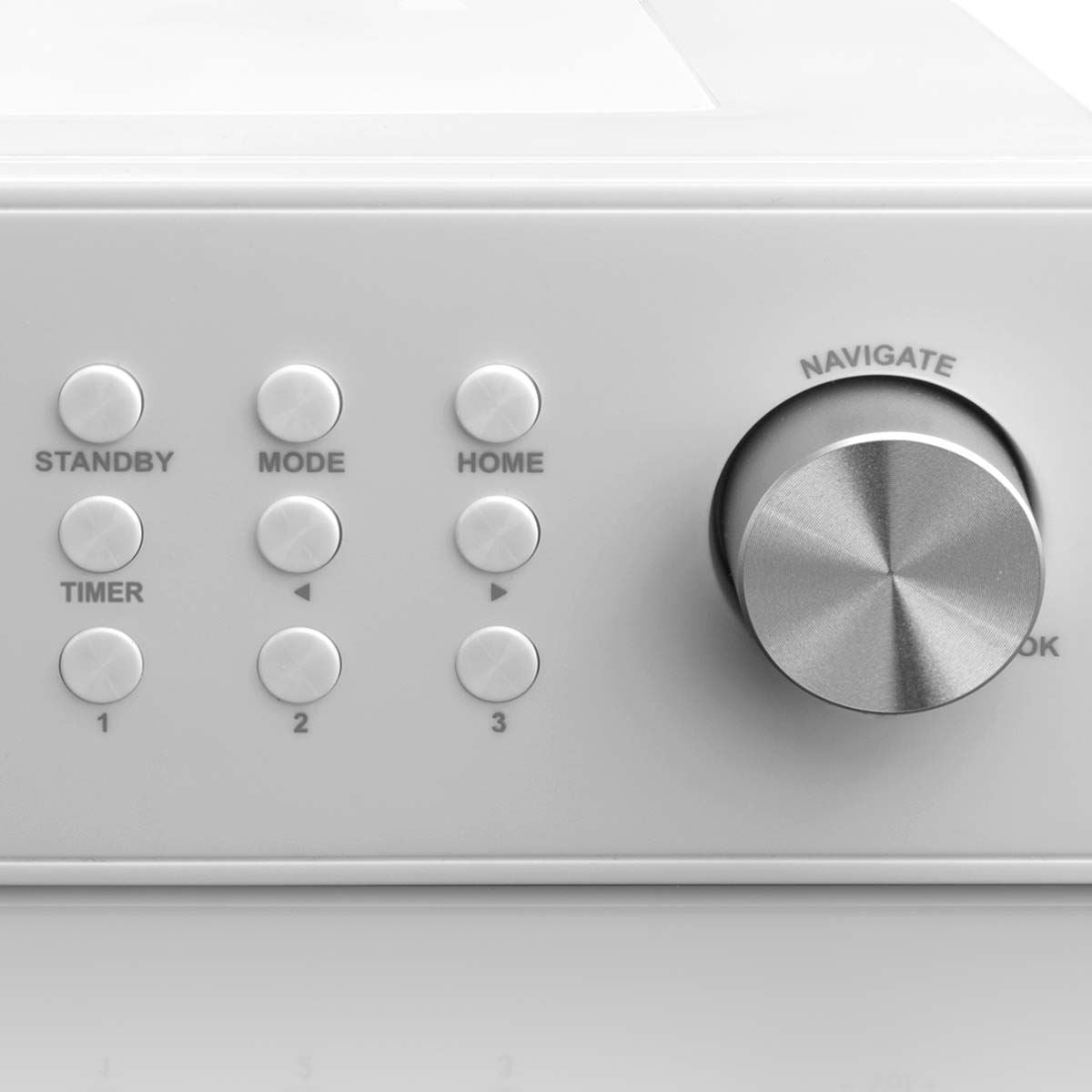 Lenco KCR-2014 | Under Cabinet Kitchen Clock Internet / FM Radio| TFT Screen | Remote Control | White