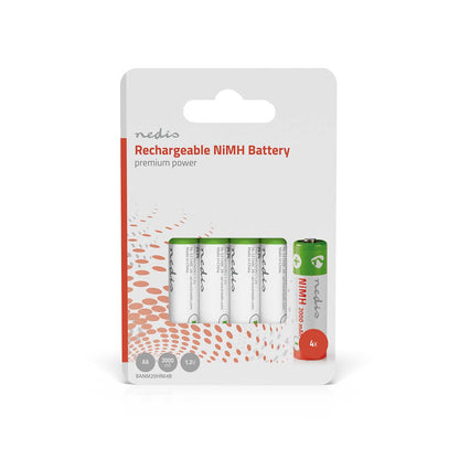 Nedis Rechargeable NiMH Battery AA | 1.2 V DC | 2000 mAh | 4-Pack