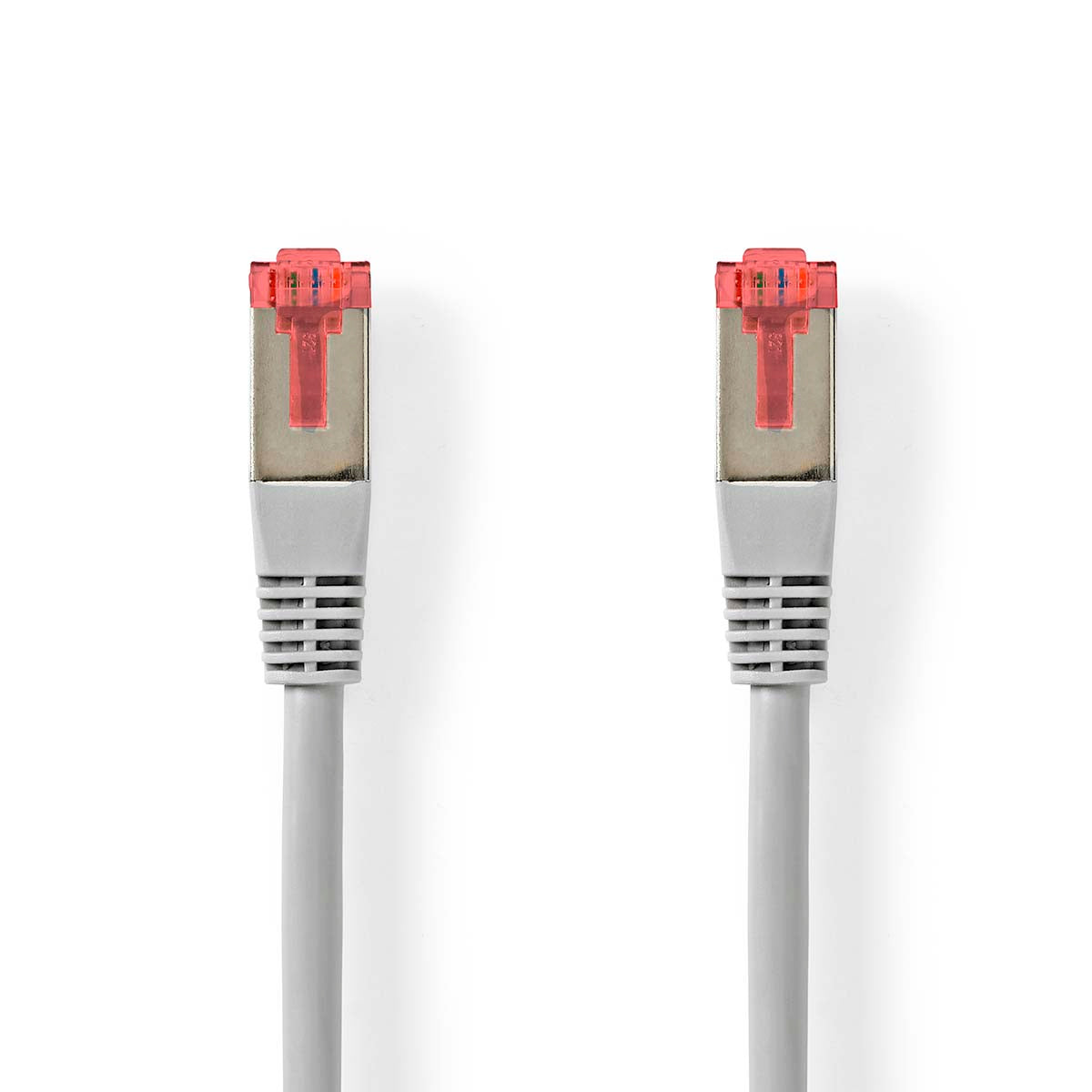 Nedis CAT6 Network Cable | RJ45 Male | RJ45 Male | SF/UTP | 2.00 m | Round | PVC | Grey | Label | 5.939.303