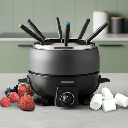 MELISSA Fondue Set | 6 Persons | 2.3 l | Adjustable temperature control | 800 W | Cool touch handles | Anti-slip feet | Overheating protection