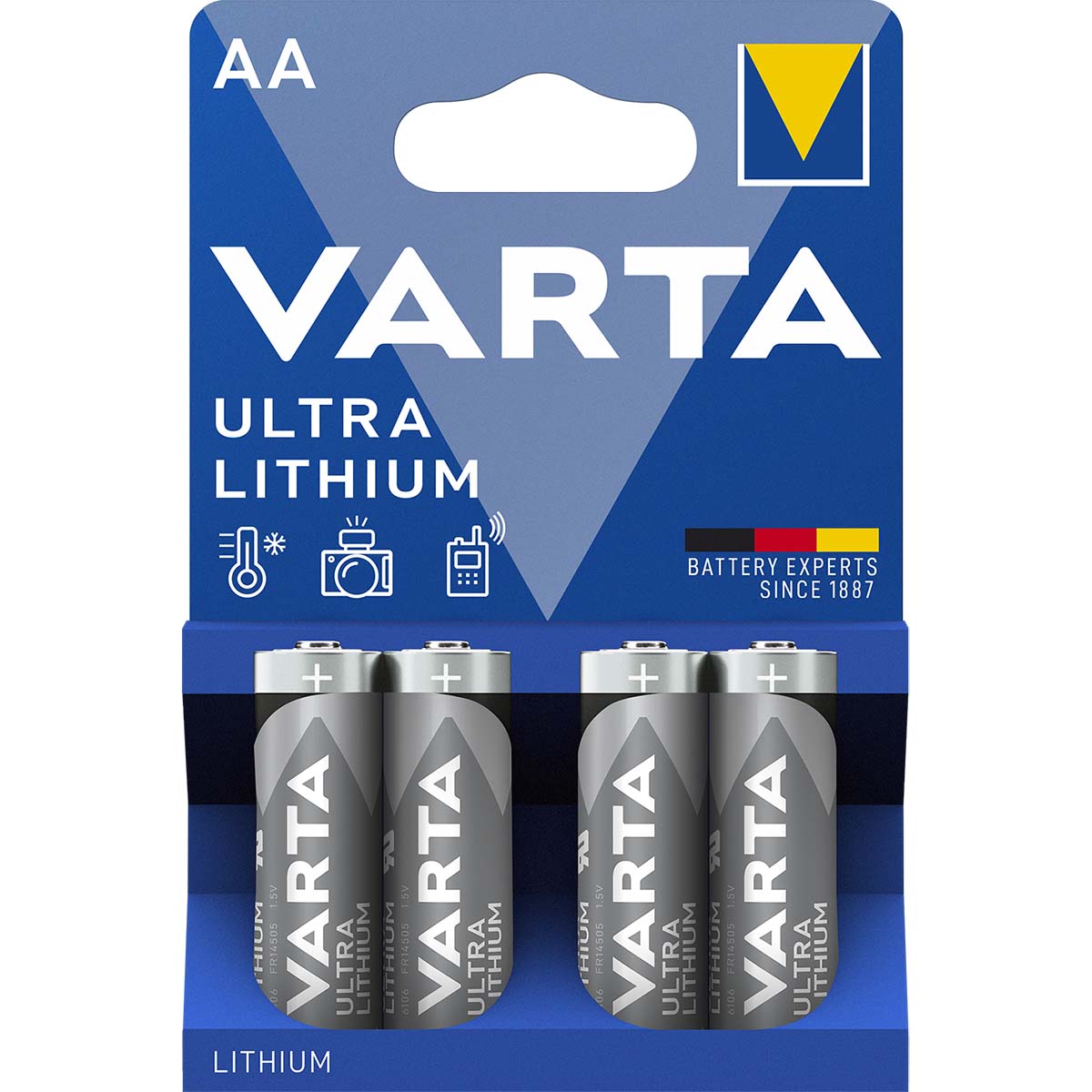 Varta Lithium Battery AA-Blister Card