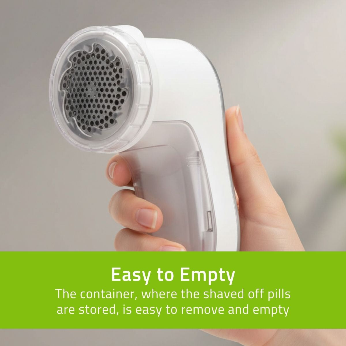 Nedis Fabric Shaver and Rechargeable Lint Remover, Electric Debobbler for Clothes and Furniture, USB-C Charging with 2 Speed Settings - White & Gold