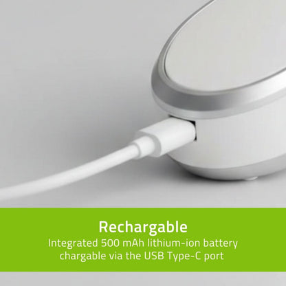 Nedis Fabric Shaver and Rechargeable Lint Remover, Electric Debobbler for Clothes and Furniture, USB-C Charging with 2 Speed Settings - White & Gold