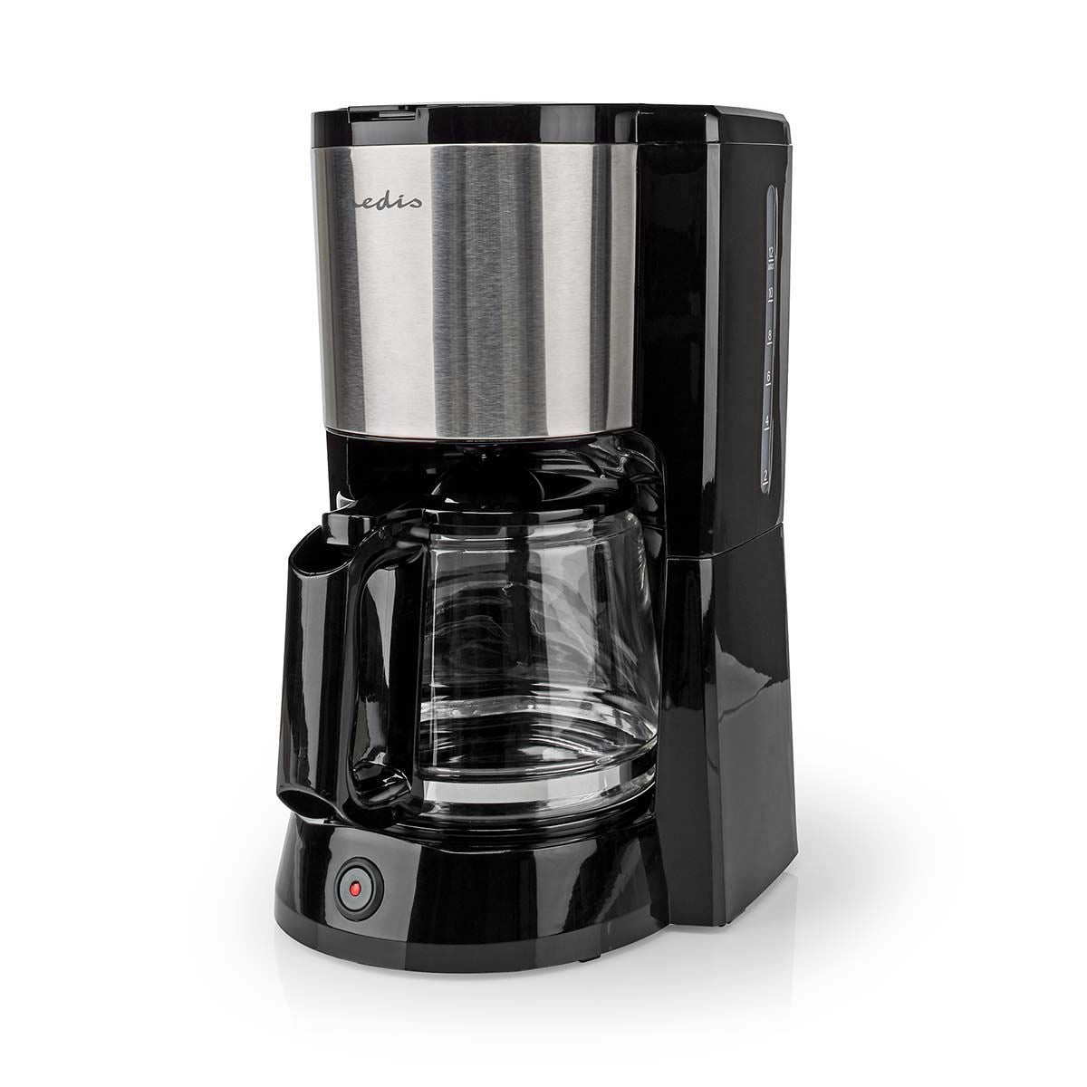 Nedis Coffee Maker | Filter Coffee | 1.5 l | 12 Cups | Keep warm feature | Black / Silver