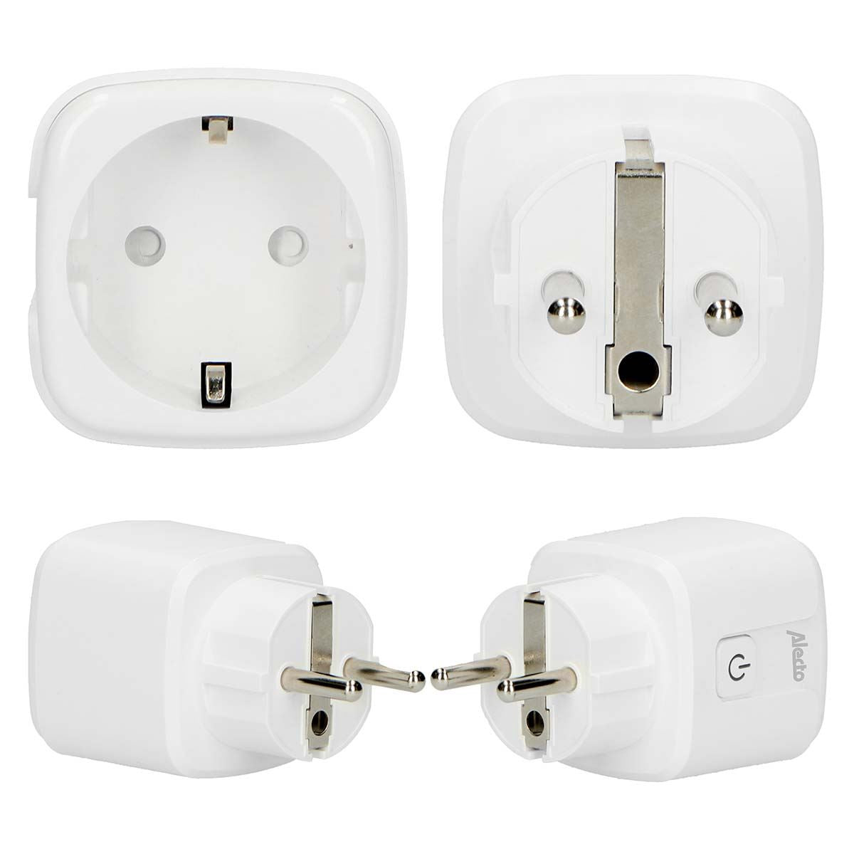 Alecto SMART-PLUG20 Schuko EU Smart Wi-Fi plug with energy monitor 16A 3680W