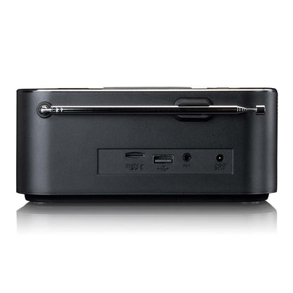 Lenco CR-650BK | DAB+ FM Clock Radio | USB | Qi Wireless Smartphone Charging | Black