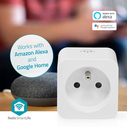 Nedis SmartLife Smart Plug | Wi-Fi | IP21 | Power meter | 3680 W | Type E (CEE 7/6) | 0 - 55 °C | Android™ / IOS | White | 1 pcs