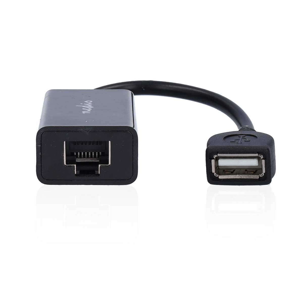 Nedis USB Extender | USB 2.0 | 1x USB-A Male | 1x RJ45 Female | 1x USB-A Female | 1x RJ45 Female | 50 m | 480 Mbps | Nickel Plated | Round | PVC | Black | Box