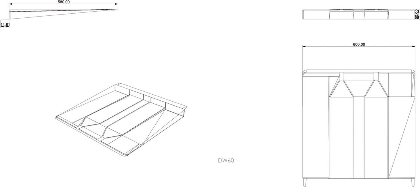 FoolProof Drip Tray Dishwasher 60cm Wide White