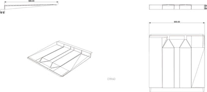 FoolProof Drip Tray Dishwasher 60cm Wide White