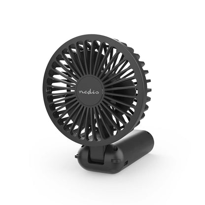 Nedis FNHH3BOX2 | Hand Fan | 90 mm | 6-Speed Settings | 6 Units including Display | Black