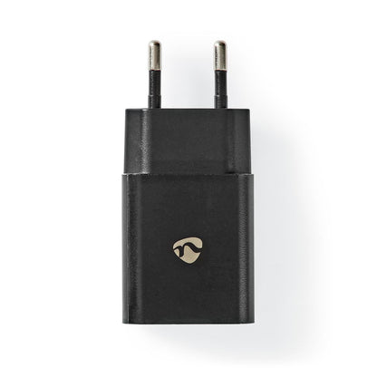 Nedis Wall Charger | 12 W | Quick charge feature | 1x 2.1 A | Number of outputs: 1 | USB-A | Micro USB (Loose) Cable | 1.00 m | Single Voltage Output | Black