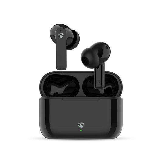 Nedis Fully Wireless Earphones | Bluetooth® | Battery play time: 24 hrs | Touch Control | Charging case | Wireless charging case | Built-in microphone | Voice control support | Noise canceling | IPX4 | Black
