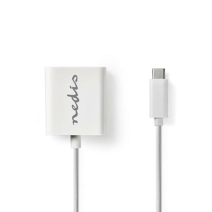Nedis USB-C™ Adapter | USB 3.2 Gen 1 | USB-C™ Male | VGA Female | 1080p | 5 Gbps | 0.20 m | Round | Nickel Plated | PVC | White | Polybag