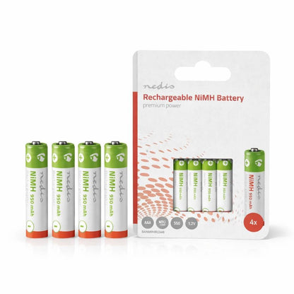 Nedis Rechargeable NiMH Battery AAA | 1.2 V DC | 950 mAh | Precharged | 4-Pack