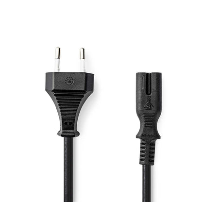 Nedis Power Cable | Euro Male | IEC-320-C7 | Straight | Straight | Nickel Plated | 5.00 m | Round | PVC | Black | Box