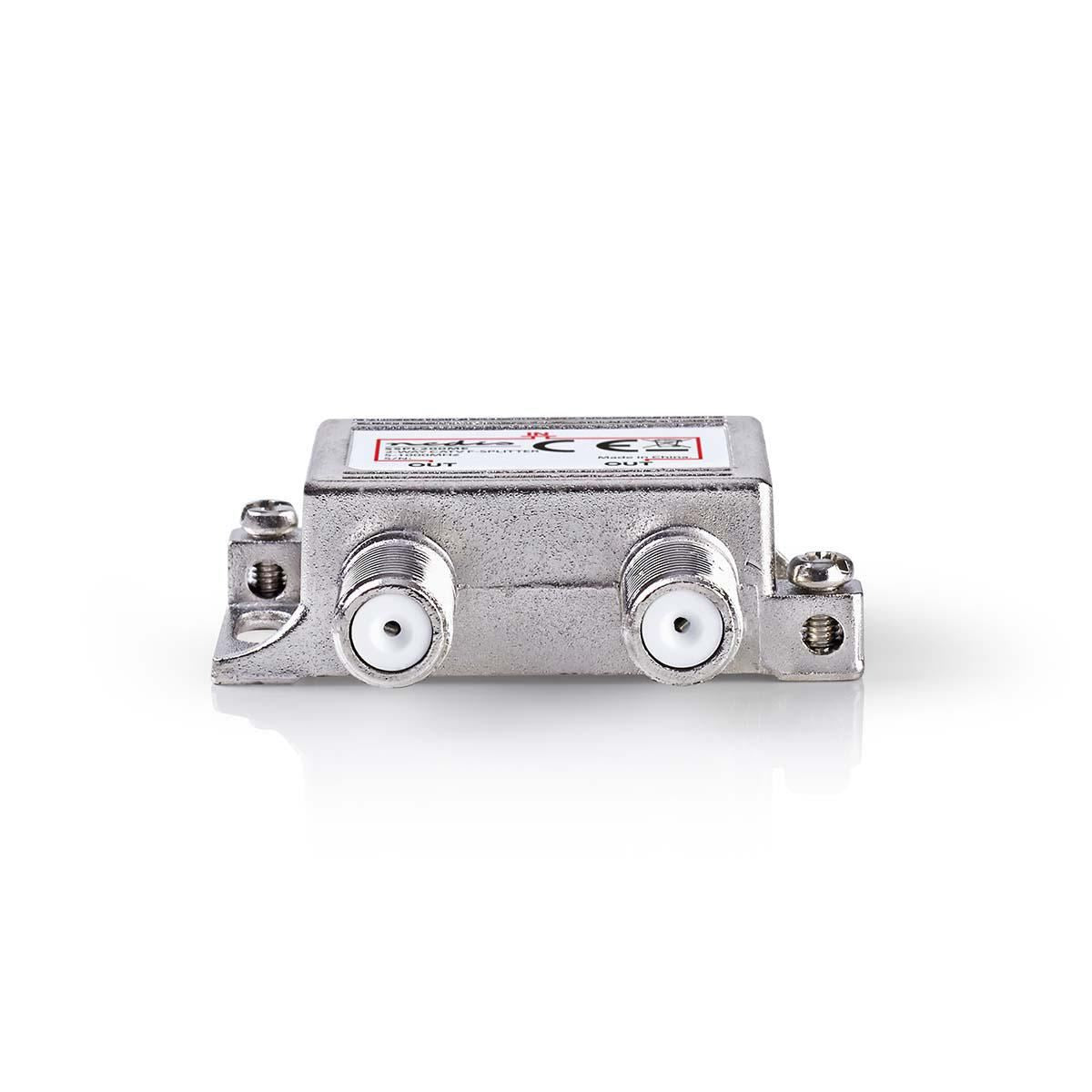Nedis CATV Splitter | 5 - 1000 MHz | Insertion loss: 4.2 dB | Number of outputs: 2 | 75 Ohm | Zinc