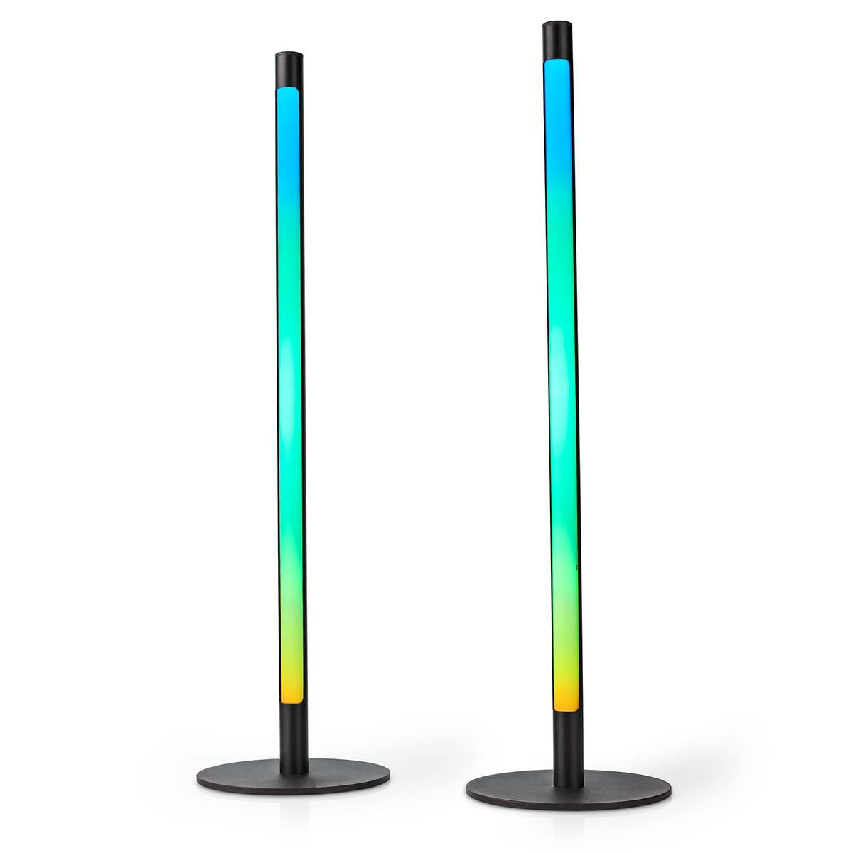 Nedis SmartLife Mood Light | Wi-Fi | Tube | 600 lm | RGBIC / Warm to Cool White | 2700 - 6500 K | 36 W | Metal | 2 pcs