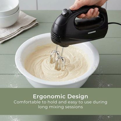 MELISSA Hand Mixer | 5 Speeds with Turbo | 300 Watt | Black