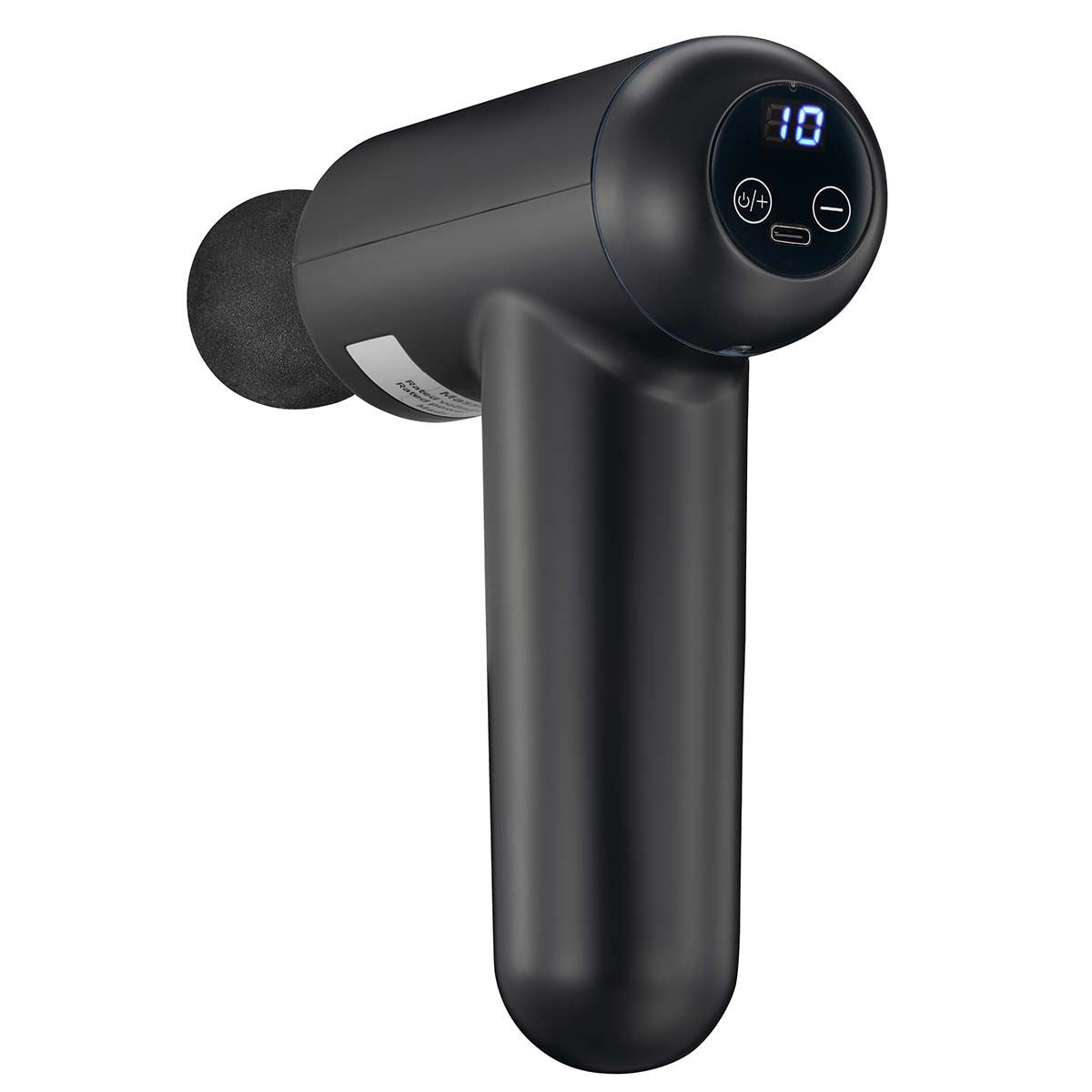 MELISSA Massage Gun | LED | Battery Powered | Rechargeable | 4 Massage Modes | 4 Interchangeable Attachments | Black