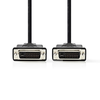 Nedis DVI Cable | DVI-D 24+1-Pin Male | DVI-D 24+1-Pin Male | 2560x1600 | Nickel Plated | 3.00 m | Straight | PVC | Black | Envelope