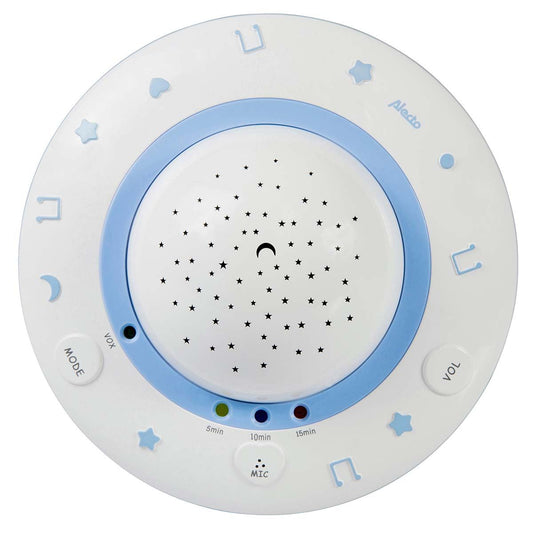 Alecto Starry Sky Nusery Projector | Adjustable Play Time | Voice Activated | Music & Light | White / Blue