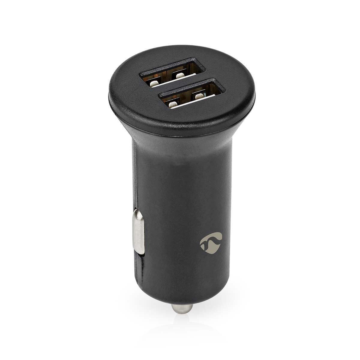 Nedis CCHAU480ABK | Car Charger | 24 W | 2x 2.4 A | Number of outputs: 2 | Port type: 2x USB-A | | Single Voltage Output