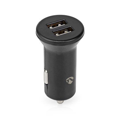 Nedis CCHAU480ABK | Car Charger | 24 W | 2x 2.4 A | Number of outputs: 2 | Port type: 2x USB-A | | Single Voltage Output